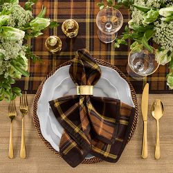 Autumn Plaid Napkins, Set of 4
