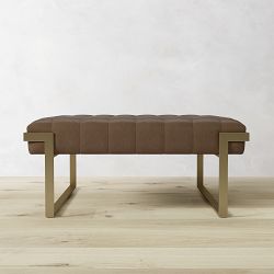 Mixed Material Square Ottoman (40")