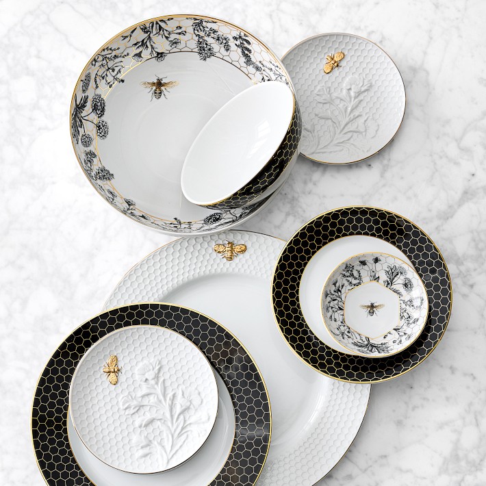 Honeycomb Cereal Bowls, 18k Gold | Williams Sonoma
