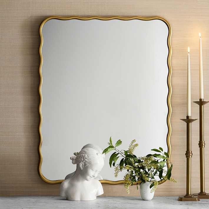 AERIN x Williams Sonoma Gold Wave Wall Mirror | Williams Sonoma