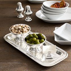 Pillivuyt Plisse Porcelain Square Nesting Dip Bowls, Set of 2