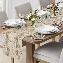Sanderson x Williams Sonoma Aubrey Table Runner, Neutral