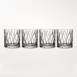 Orrefors City Double Old Fashioned Glasses, Set of 4