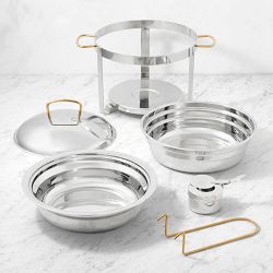 Williams Sonoma Stainless-Steel Round Chafing Dish, 5.25-Qt.