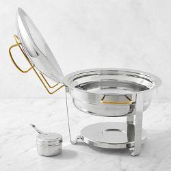 Williams Sonoma Stainless-Steel Round Chafing Dish, 5.25-Qt.
