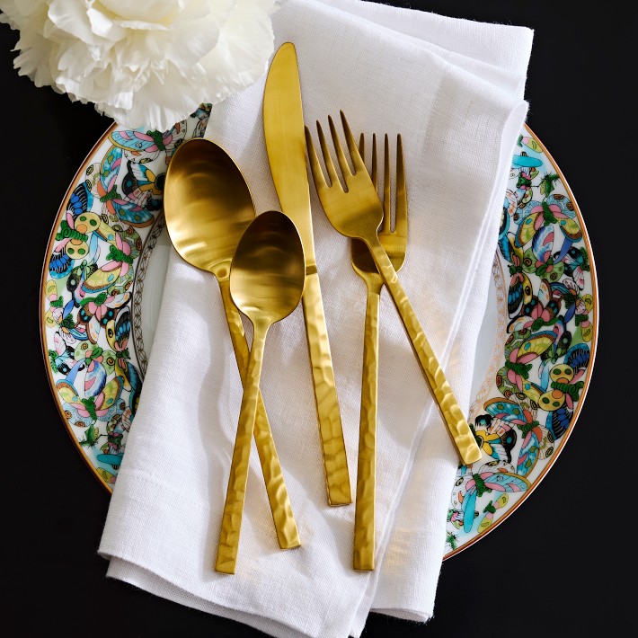 Fortessa Lucca Faceted Silverware Sets | Williams Sonoma