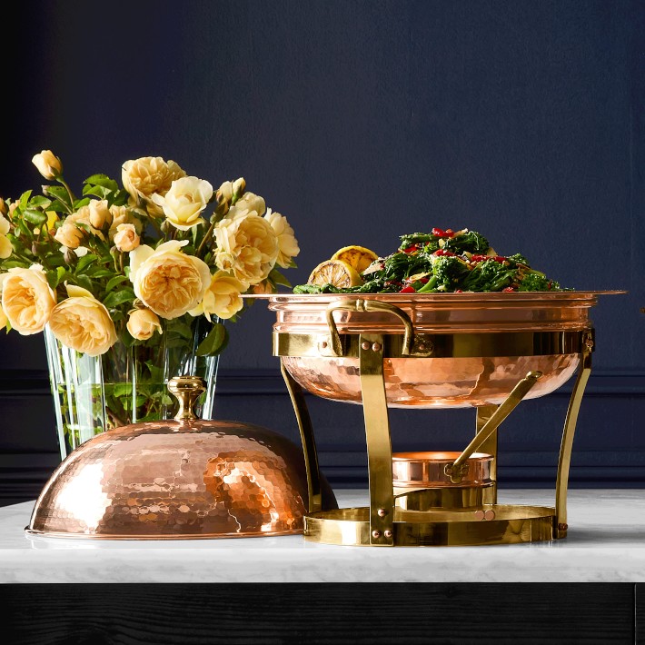 Copper Round Chafing Dish, 2-Qt. | Williams Sonoma