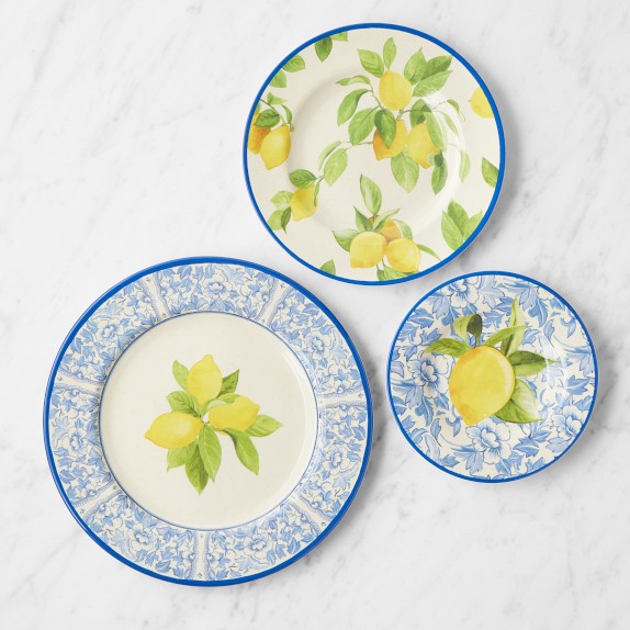 Lemon Outdoor Melamine 12-Piece Dinnerware Set