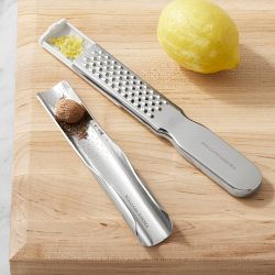 Williams Sonoma Signature Stainless-Steel Fine Rasp Grater & Wand