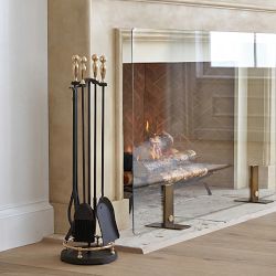 2600 Series Ball Fireplace Tool Set, Matte Black