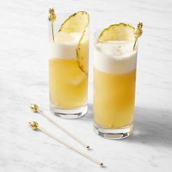 Pineapple Metal Cocktail Stirrers, Set of 4