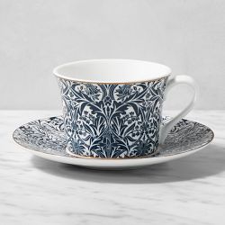 Morris & Co. x Williams Sonoma Bluebell Teacup and Saucers, Set of 4