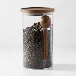 Hold Everything Coffee/Tea Canisters, Walnut Finish, Set of 2
