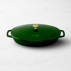 Staub Enameled Cast Iron Oval Gratin with Lid, 2.25 Qt.
