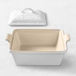 Le Creuset Olive Branch Heritage Stoneware Deep Square Covered Baker, 2 1/2-Qt.