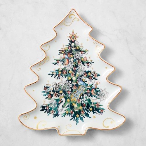 Twas the Night Before Christmas Figural Tree Platter