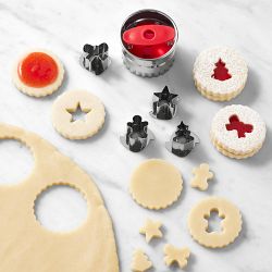 Williams Sonoma Holiday Linzer Cookie Cutters, Set of 4