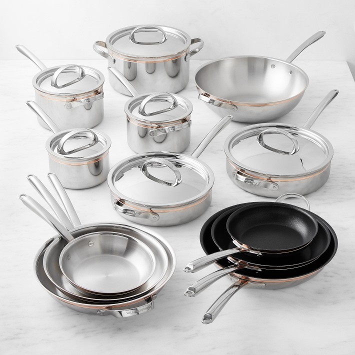 Williams Sonoma Signature Thermo-Clad™ Copper Pro Set | Williams