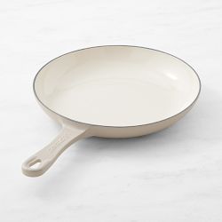 Le Creuset Enameled Cast Iron Shallow Fry Pan, 9.75", Brioche