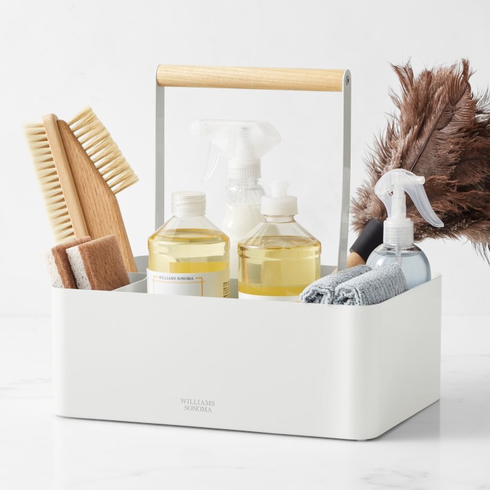 Hold Everything Cleaning Caddy, Metal White | Williams Sonoma