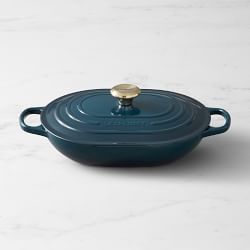 Le Creuset Signature Enameled Cast Iron Oval Braiser 3.75-Qt., Agave