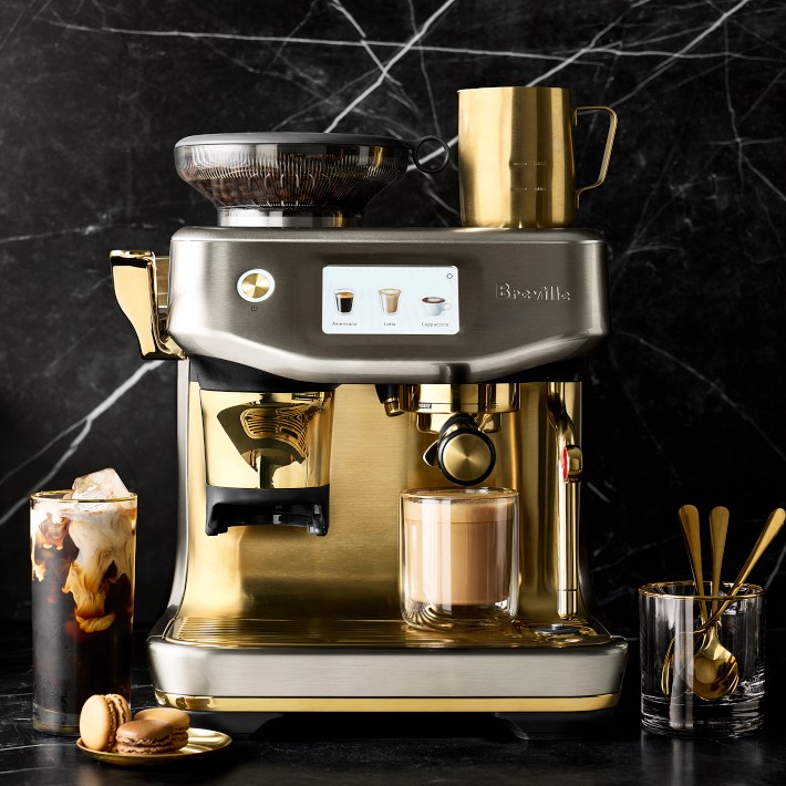 Barista エスプレッソマシン ブラックゴールド Breville Barista Touch™ Impress Brass Espresso Machine | Williams