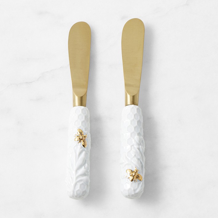 Honeycomb Cheese Spreaders, Set of 2 | Williams Sonoma