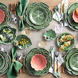 Bordallo Pinheiro Cabbage Dinner Plates