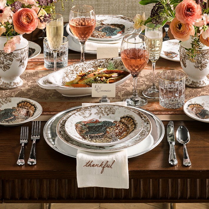 Plymouth Turkey Serving Platter with Handles - Pheasant | Williams