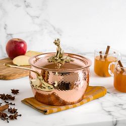 Ruffoni Historia Disney© Hammered Copper Saucepan with Pluto Knob, 2.5-Qt.