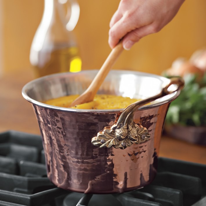 Ruffoni Historia Hammered Copper Polenta Pot with Acorn Handle - 3