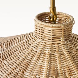 Carmel Rattan Scalloped Pendant Light