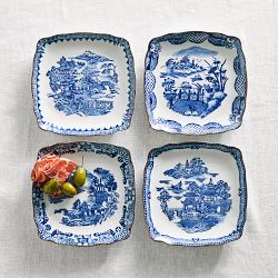 Marlo Thomas x Williams Sonoma Blue Scenic Appetizer Plates