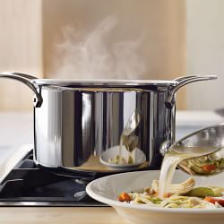 All-Clad D5® Polished Stainless-Steel Soup Pot, 4-Qt.