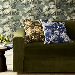 Scalamandré Ridge Edge Pillow Cover, Blue