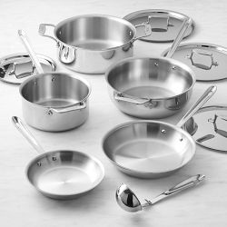 All-Clad D5® Polished Stainless-Steel 10-Piece Essential Cookware Set