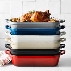 Le Creuset Signature Enameled Cast Iron Rectangular Roasting Pan, 5.25-Qt.