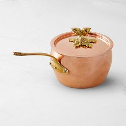 Ruffoni Historia Hammered Copper Sauce Pot with Acorn Knob, 2.5-Qt.