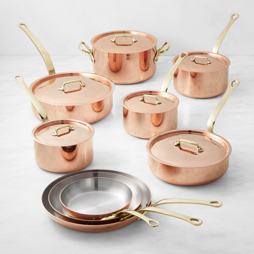 M＆V SERIES ペール・ギュント　リリーマルレーン　セット Mauviel M'250B Copper 15-Piece Cookware Set | Williams Sonoma