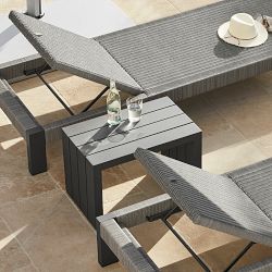 Larnaca Slate Grey Metal Outdoor Side Table (24")