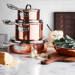 Williams Sonoma Signature Thermo-Clad™ Copper Covered Sauté Pan with Helper Handle