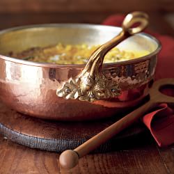 Ruffoni Historia Hammered Copper Chef&rsquo;s Pan with Acorn Handle and Risotto Spoon