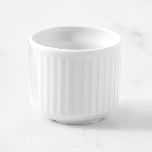 Pillivuyt Plisse Porcelain Egg Cups, Set of 4