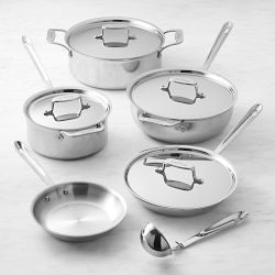 All-Clad D5® Polished Stainless-Steel 10-Piece Cookware Set