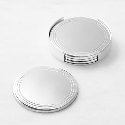 Heirloom Silver Coasters, Set of 4