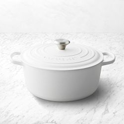 Le Creuset Signature Enameled Cast Iron Round Dutch Oven, 7.25-Qt., Matte White