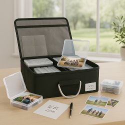 GETXGO Fire and Water-Resistant Photo Organizer