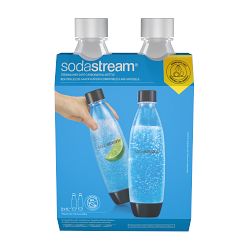 SodaStream 1L Slim Dishwasher Safe Bottles, 2-Pack