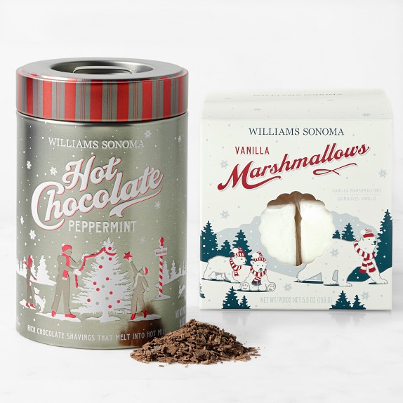 Peppermint Hot Chocolate & Marshmallow Set | Williams Sonoma