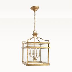 Mykonos Lantern, Gilded Iron, Medium